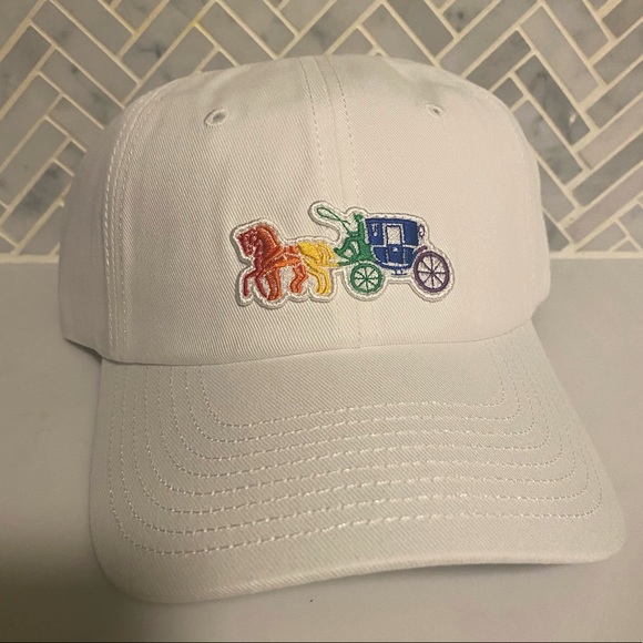 NWOT Coach Pride Rainbow Carriage Driver Hat - Picture 1 of 8